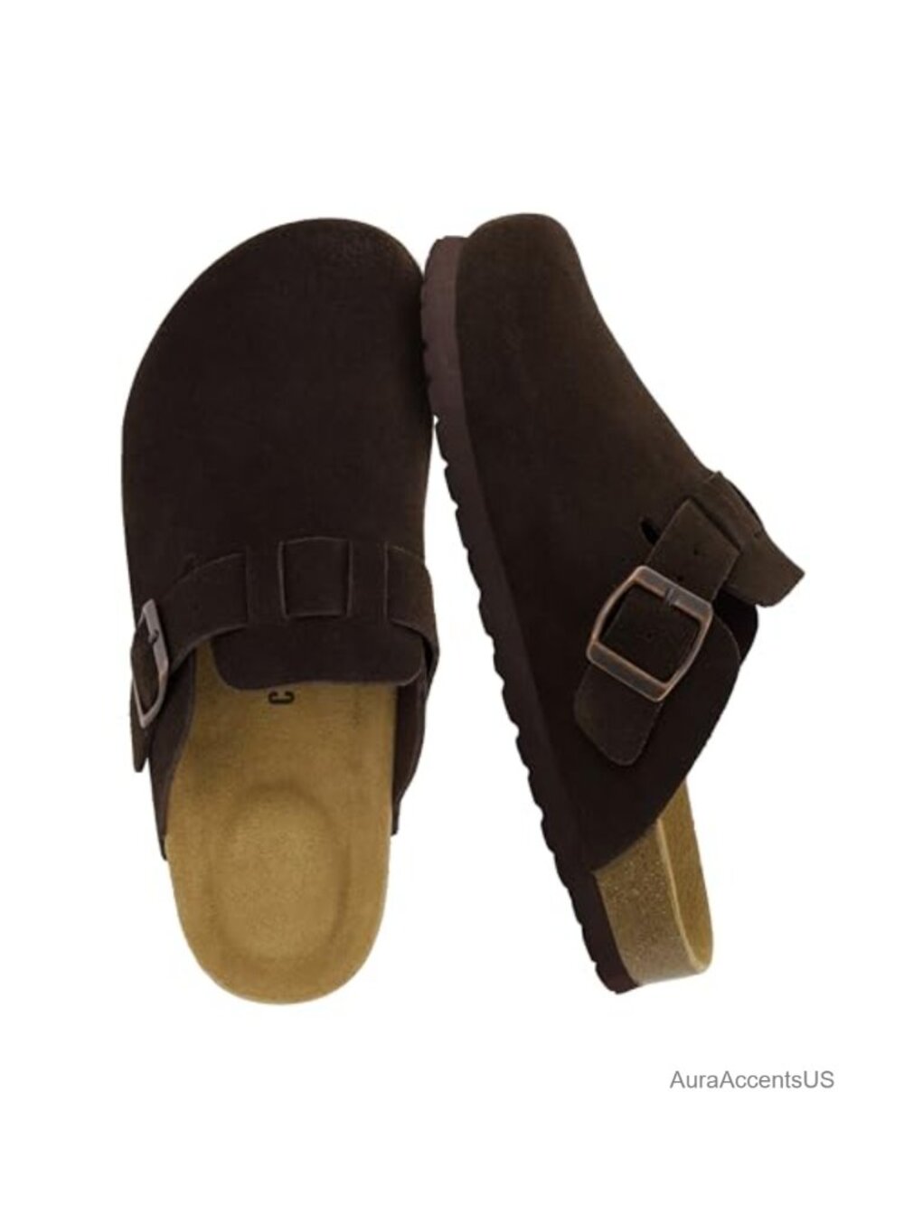 Genuine Suede Classic Clog Mule Slip On Cork Comfortable Shoes